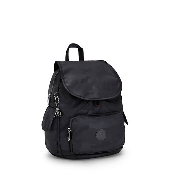 Plecaki Kipling City Pack Small Klasyczne Czarne Camo | PL 1715NW